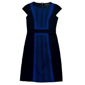 BCBGMAXAZRIA Dress Womens 0 Black Sheath Quiet Luxury Academia Career